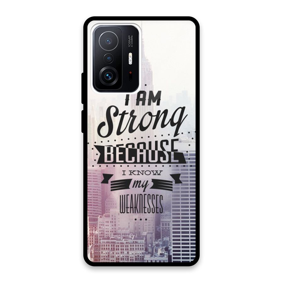 I am Strong Glass Back Case for Xiaomi 11T Pro