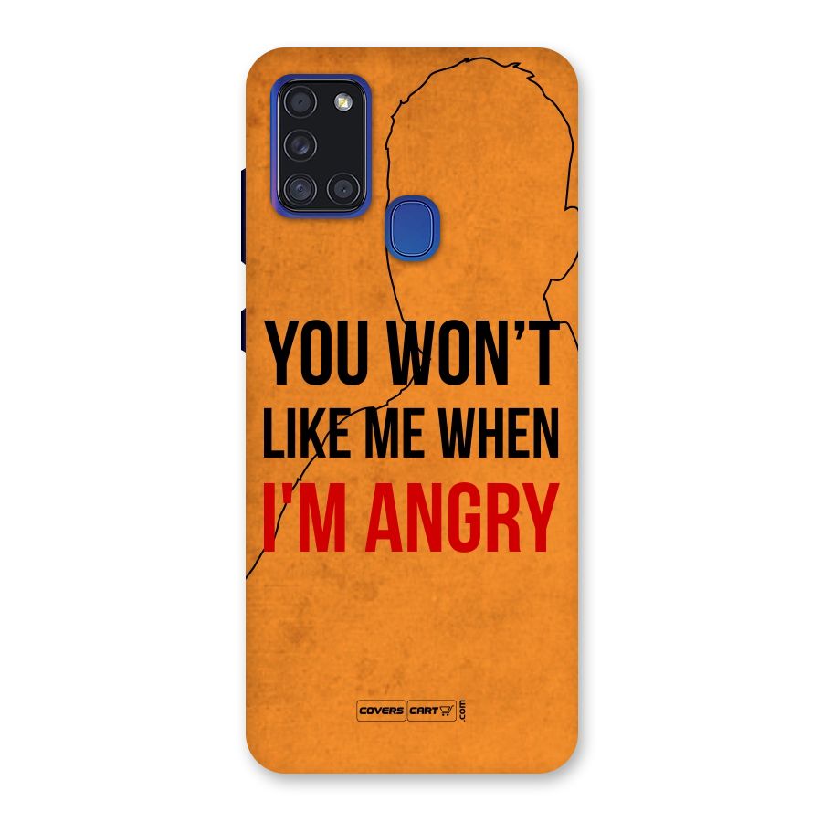 I m Angry Back Case for Galaxy A21s