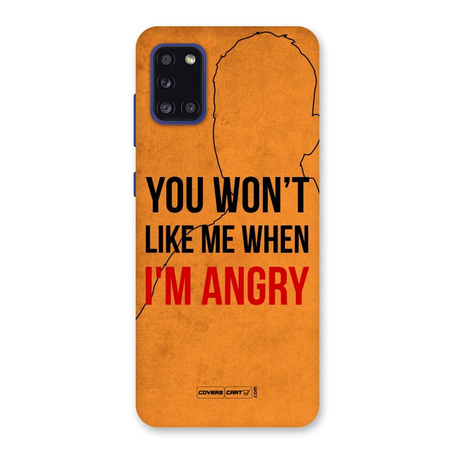 I m Angry Back Case for Galaxy A31