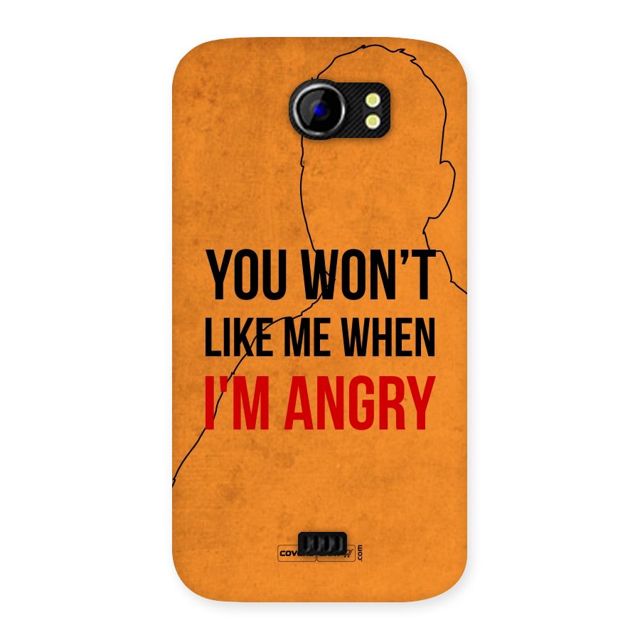 I m Angry Back Case for Micromax Canvas 2 A110