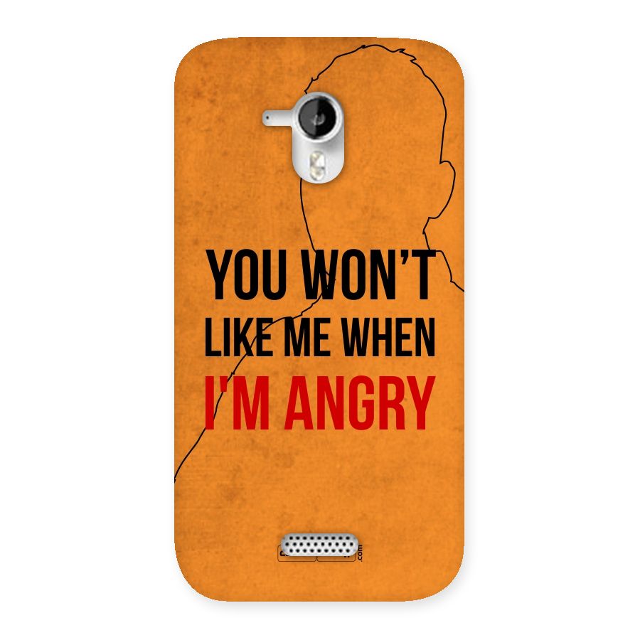 I m Angry Back Case for Micromax Canvas HD A116