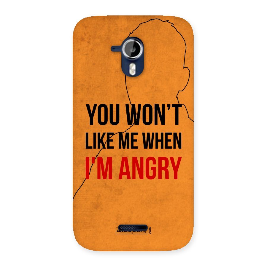 I m Angry Back Case for Micromax Canvas Magnus A117