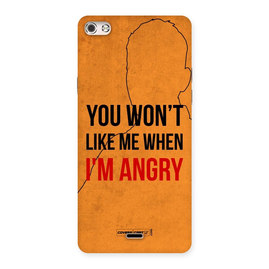 I m Angry Back Case for Micromax Canvas Silver 5