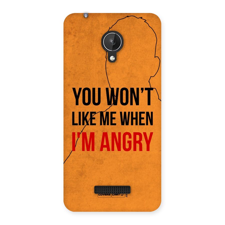 I m Angry Back Case for Micromax Canvas Spark Q380