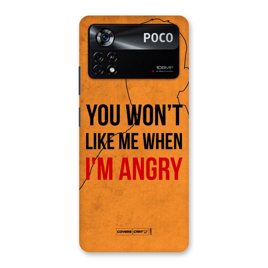 I m Angry Back Case for Poco X4 Pro 5G