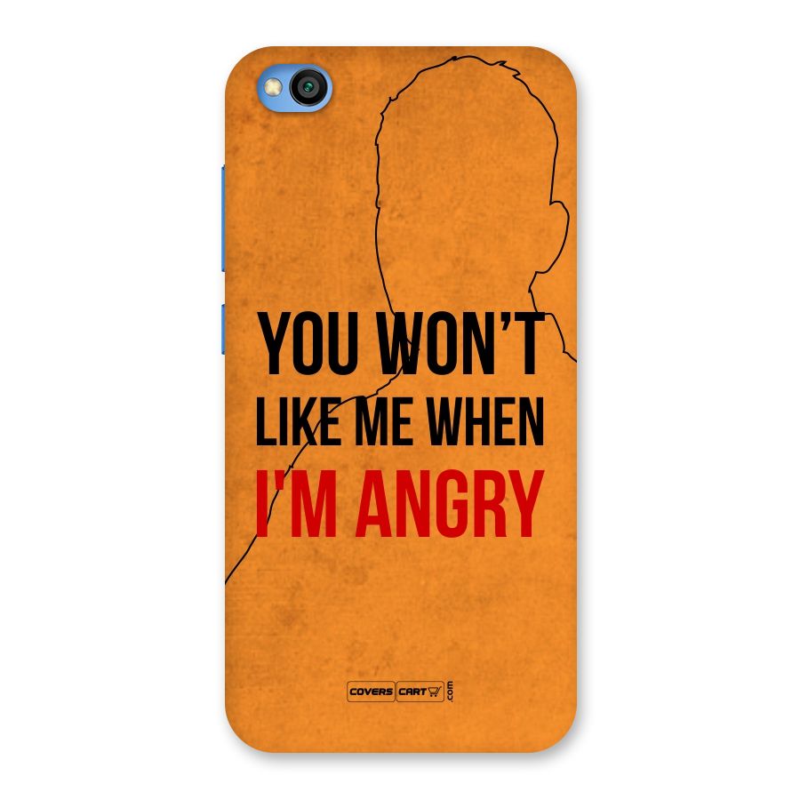 I m Angry Back Case for Redmi Go