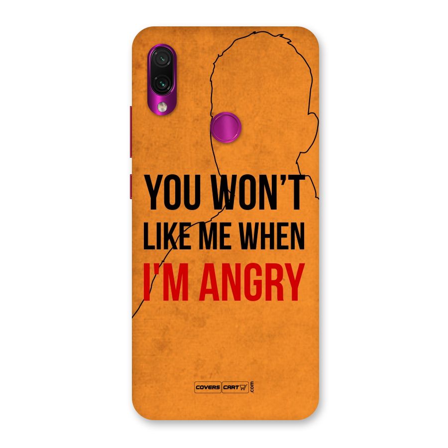 I m Angry Back Case for Redmi Note 7 Pro