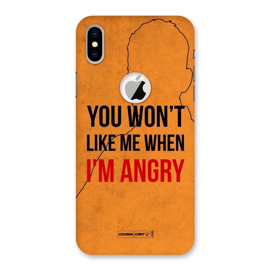 I m Angry Back Case for iPhone X Logo Cut