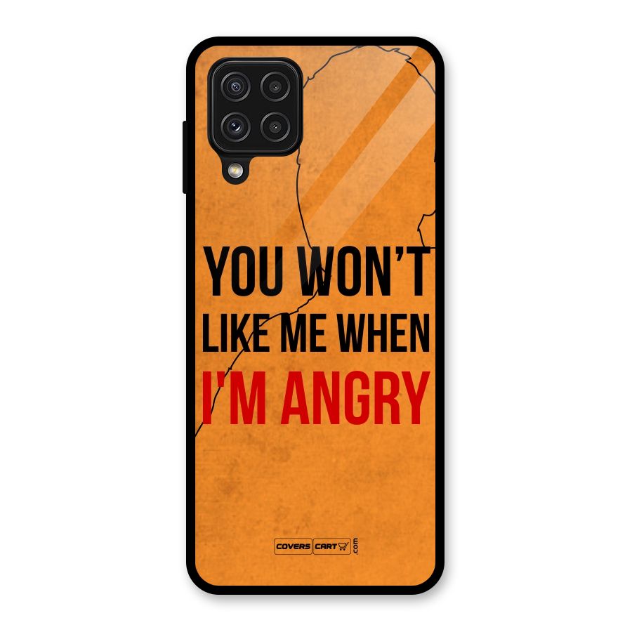 I m Angry Glass Back Case for Galaxy A22 4G
