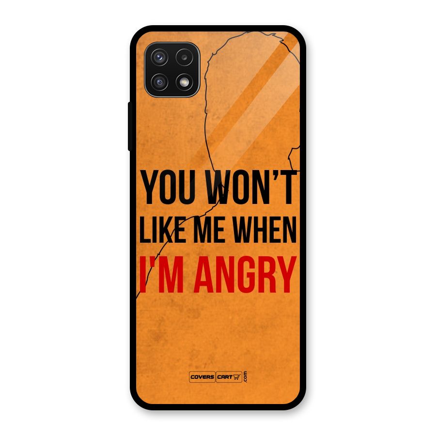 I m Angry Glass Back Case for Galaxy A22 5G