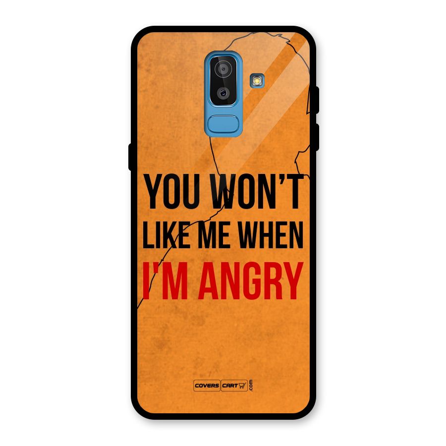 I m Angry Glass Back Case for Galaxy J8