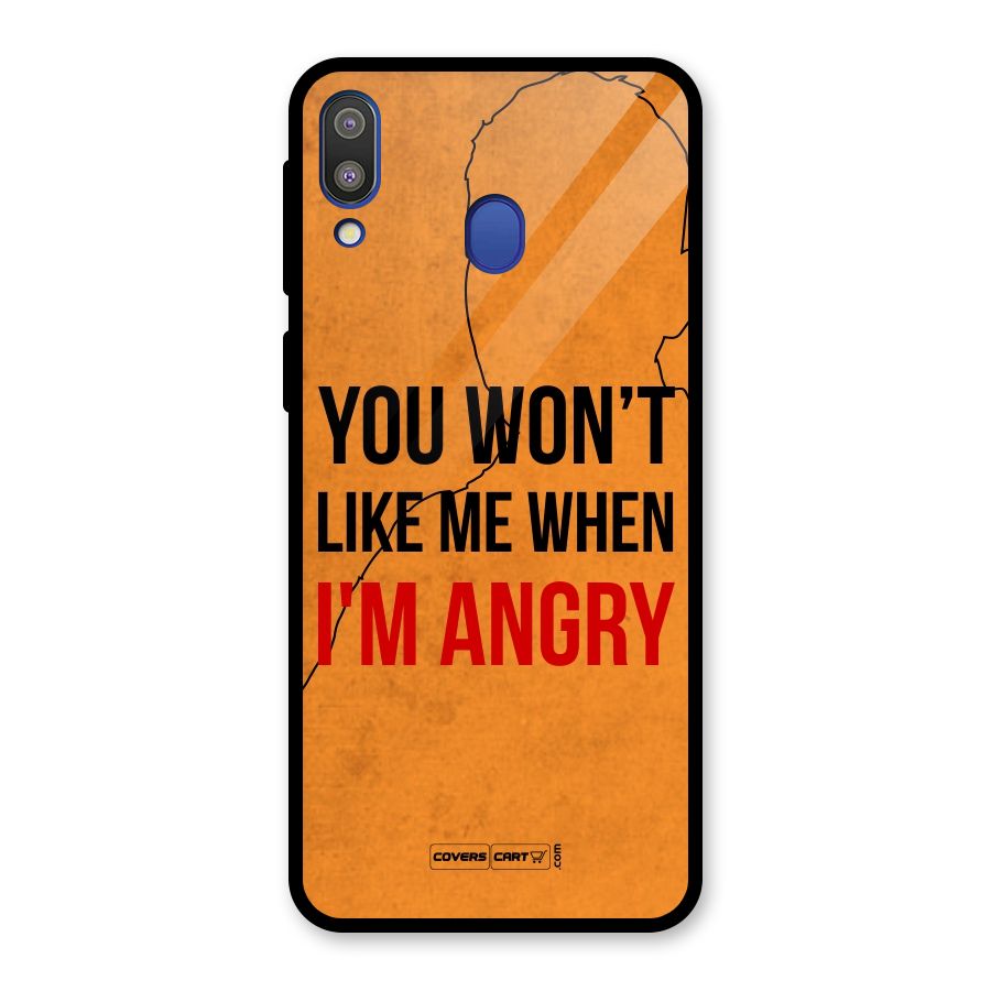 I m Angry Glass Back Case for Galaxy M20
