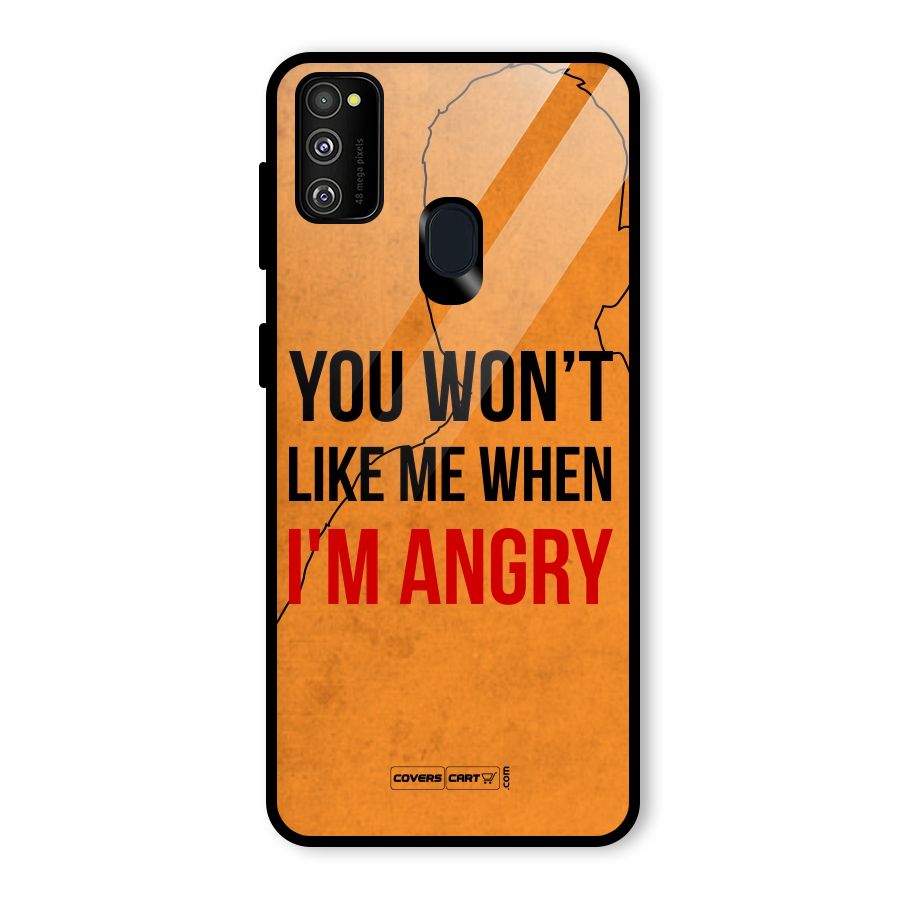 I m Angry Glass Back Case for Galaxy M30s