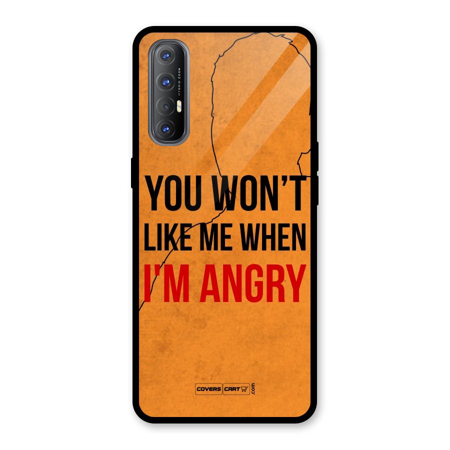 I m Angry Glass Back Case for Oppo Reno3 Pro