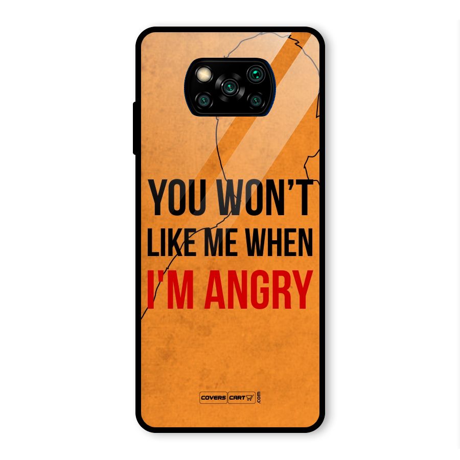 I m Angry Glass Back Case for Poco X3 Pro