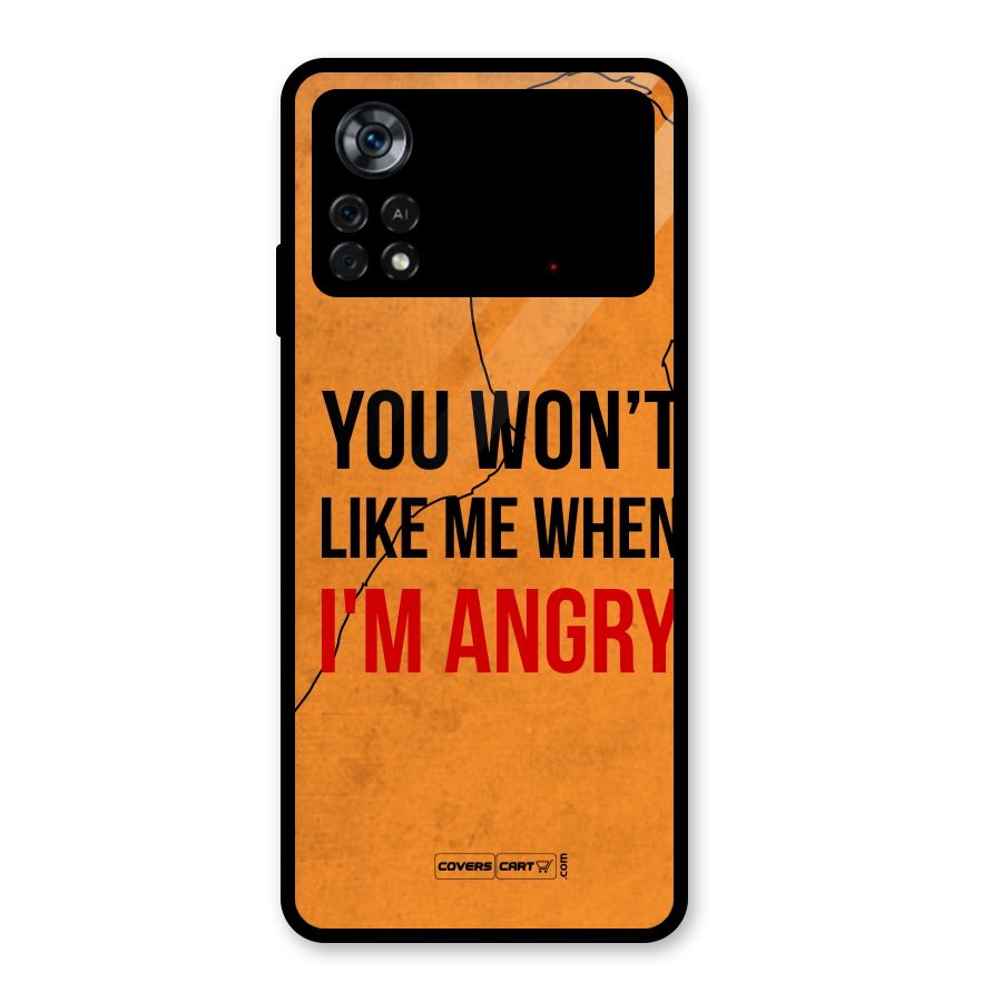 I m Angry Glass Back Case for Poco X4 Pro 5G