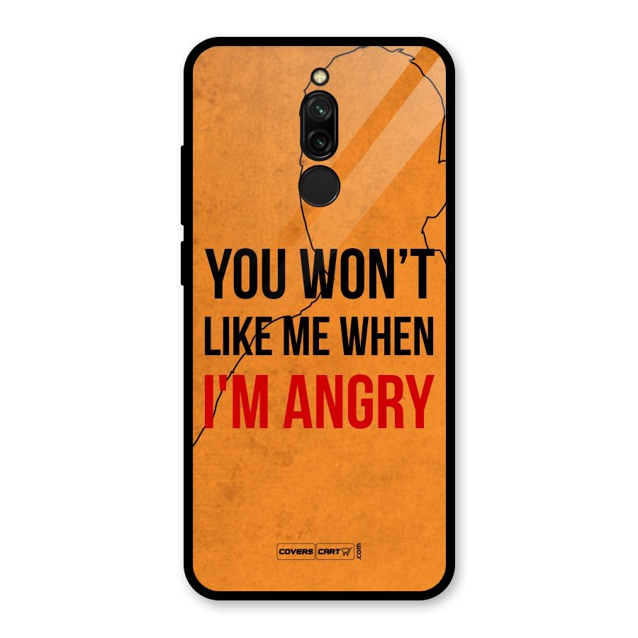 I m Angry Glass Back Case for Redmi 8