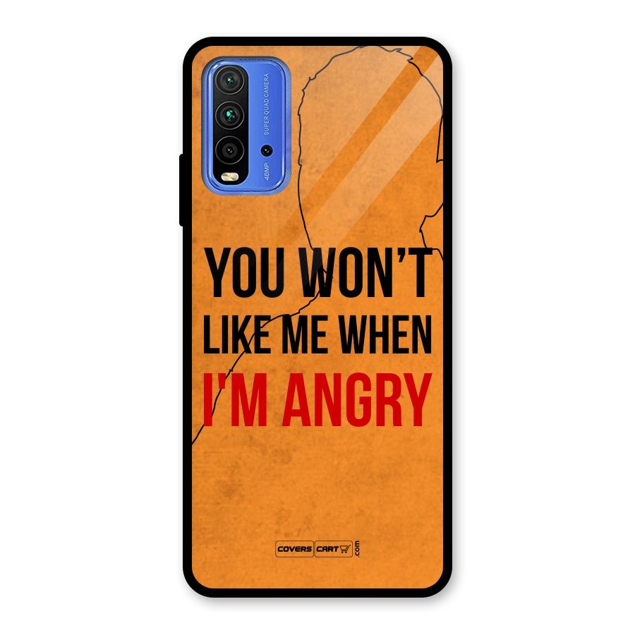 I m Angry Glass Back Case for Redmi 9 Power