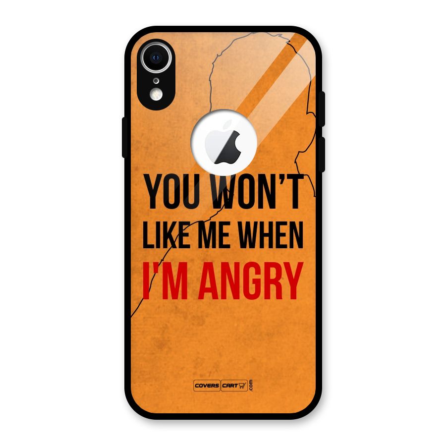I m Angry Glass Back Case for iPhone XR Logo Cut