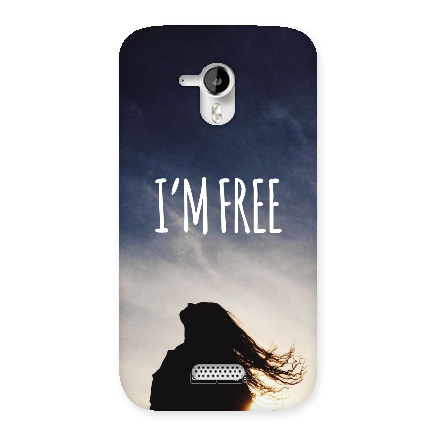 I m Free Back Case for Micromax Canvas HD A116