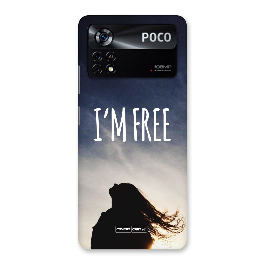 I m Free Back Case for Poco X4 Pro 5G