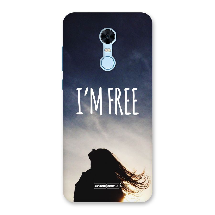 I m Free Back Case for Redmi Note 5