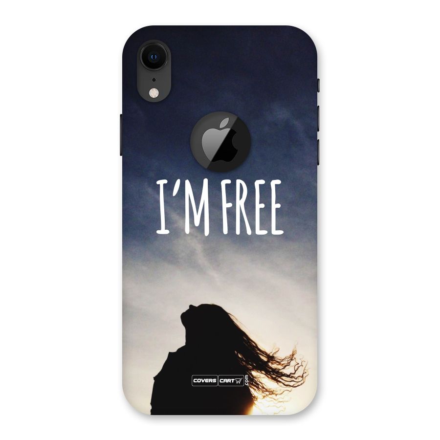 I m Free Back Case for iPhone XR Logo Cut
