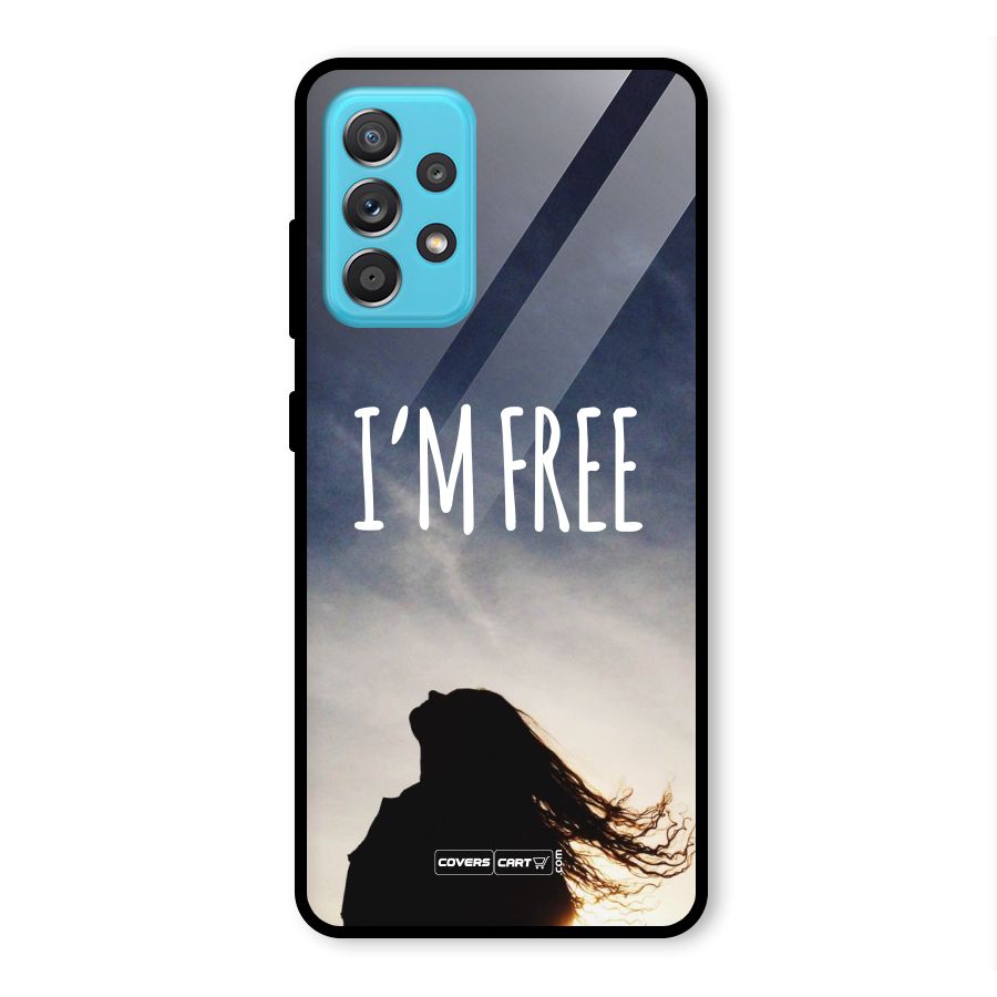I m Free Glass Back Case for Galaxy A52