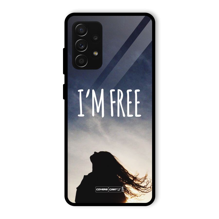 I m Free Glass Back Case for Galaxy A53 5G