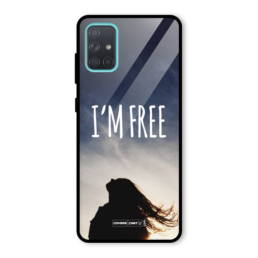 I m Free Glass Back Case for Galaxy A71