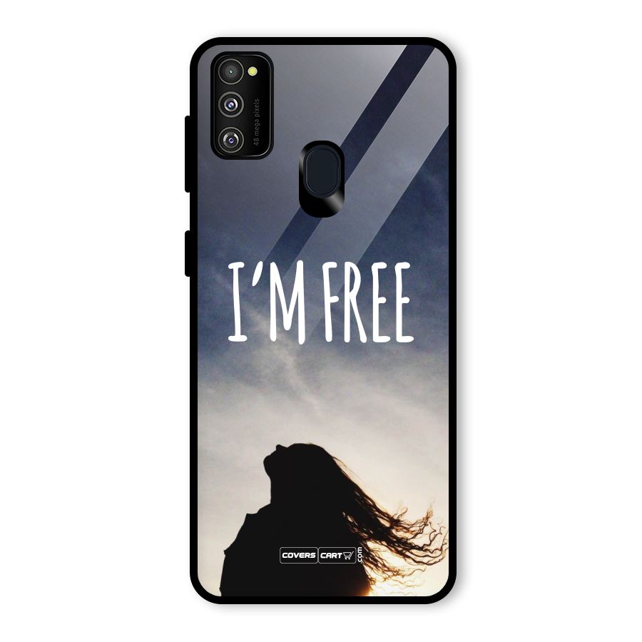 I m Free Glass Back Case for Galaxy M30s