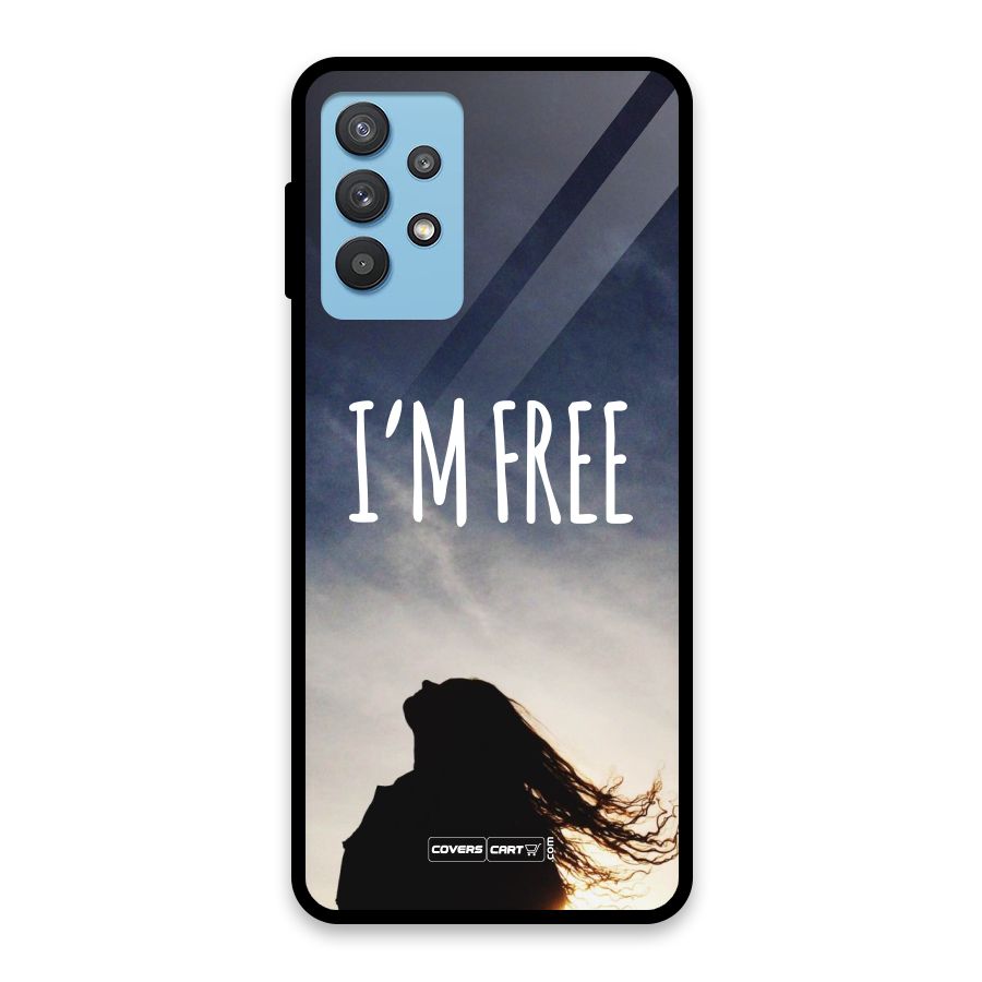 I m Free Glass Back Case for Galaxy M32 5G
