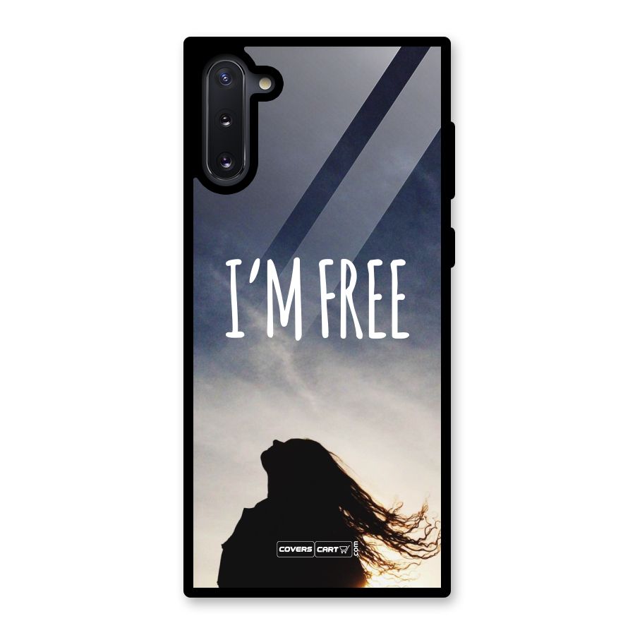 I m Free Glass Back Case for Galaxy Note 10