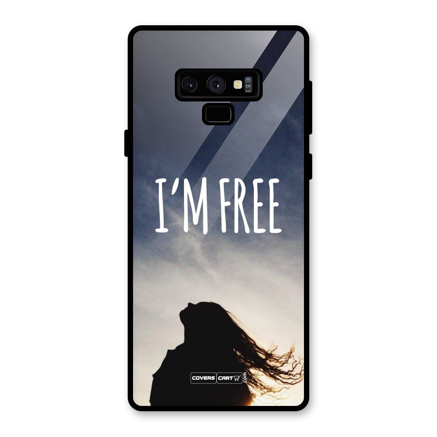 I m Free Glass Back Case for Galaxy Note 9