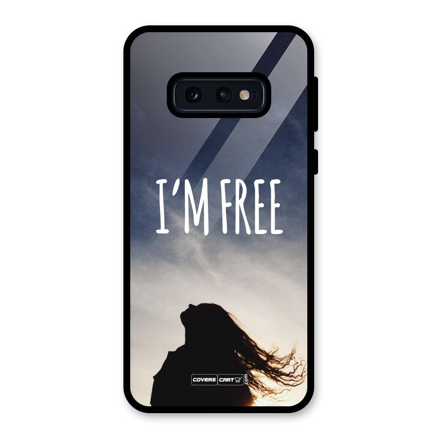 I m Free Glass Back Case for Galaxy S10e