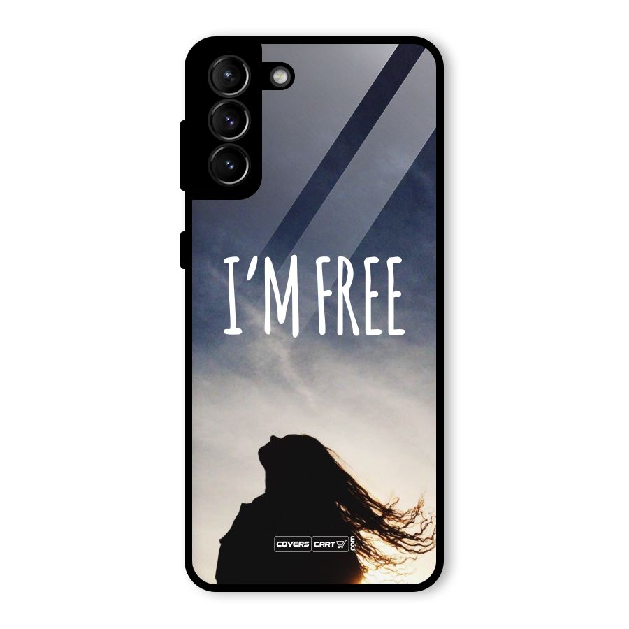 I m Free Glass Back Case for Galaxy S21 Plus