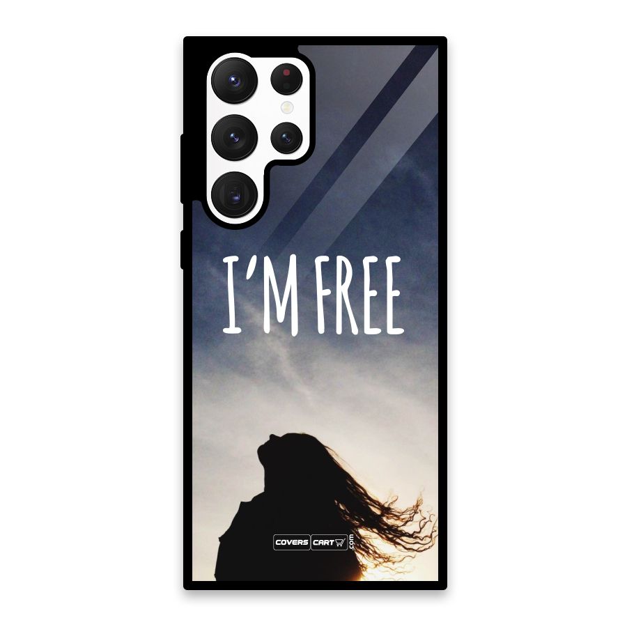 I m Free Glass Back Case for Galaxy S22 Ultra 5G