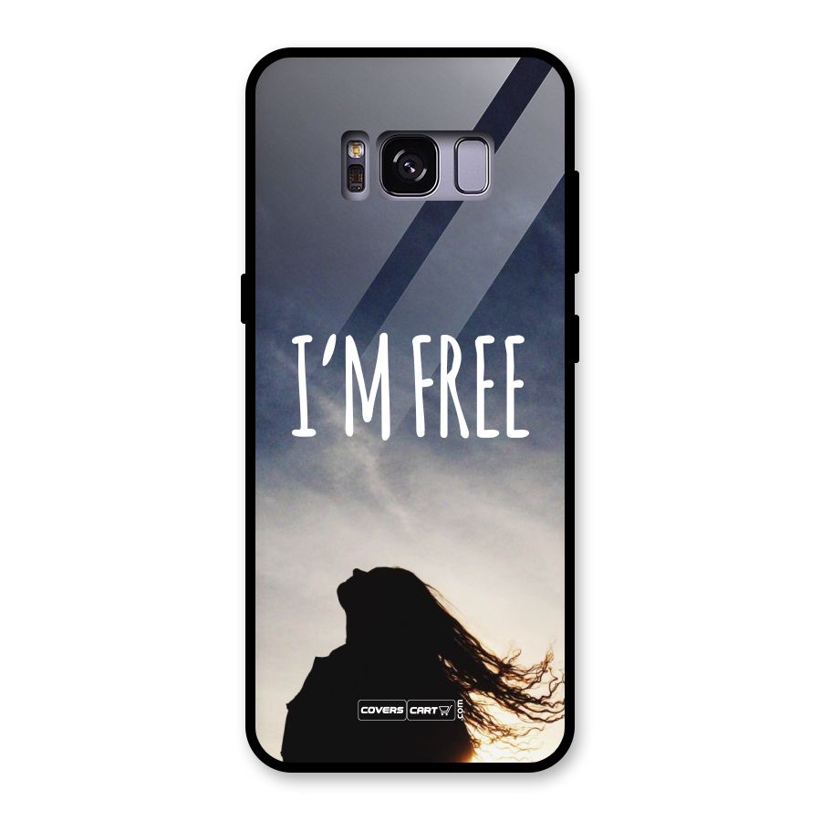 I m Free Glass Back Case for Galaxy S8