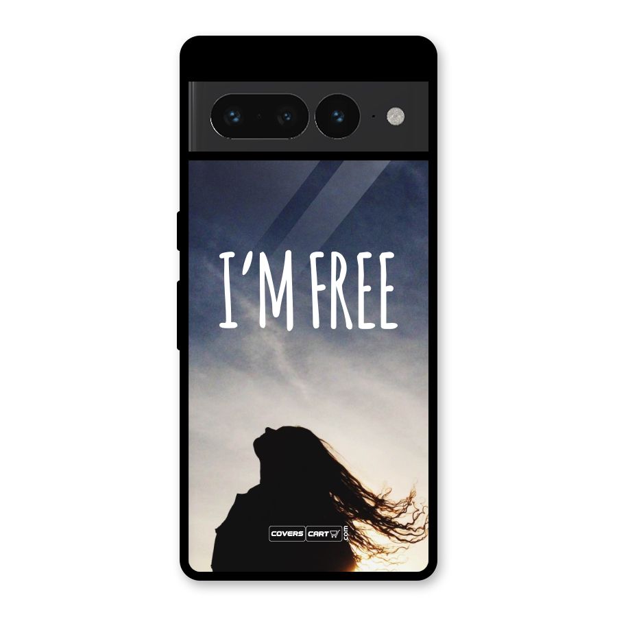 I m Free Glass Back Case for Google Pixel 7 Pro