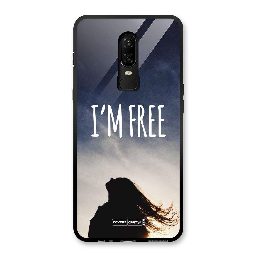 I m Free Glass Back Case for OnePlus 6