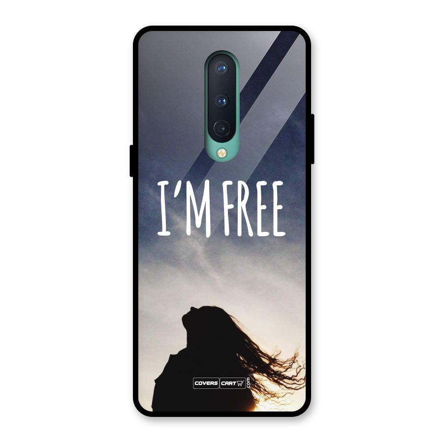 I m Free Glass Back Case for OnePlus 8
