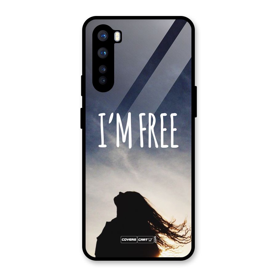 I m Free Glass Back Case for OnePlus Nord