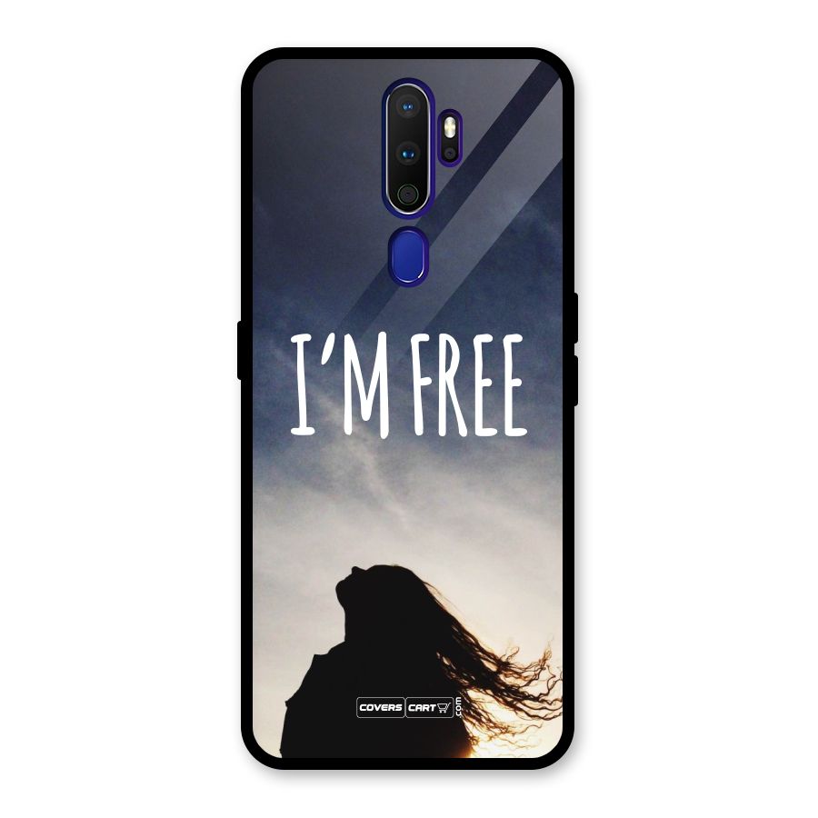 I m Free Glass Back Case for Oppo A9 (2020)