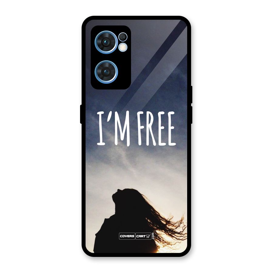 I m Free Glass Back Case for Oppo Reno7 5G
