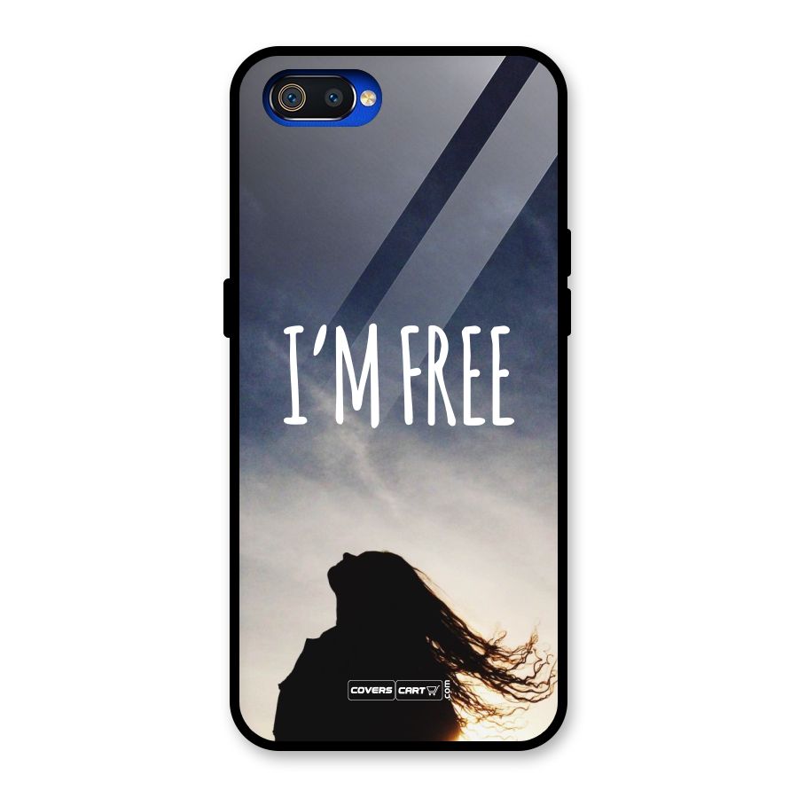 I m Free Glass Back Case for Realme C2
