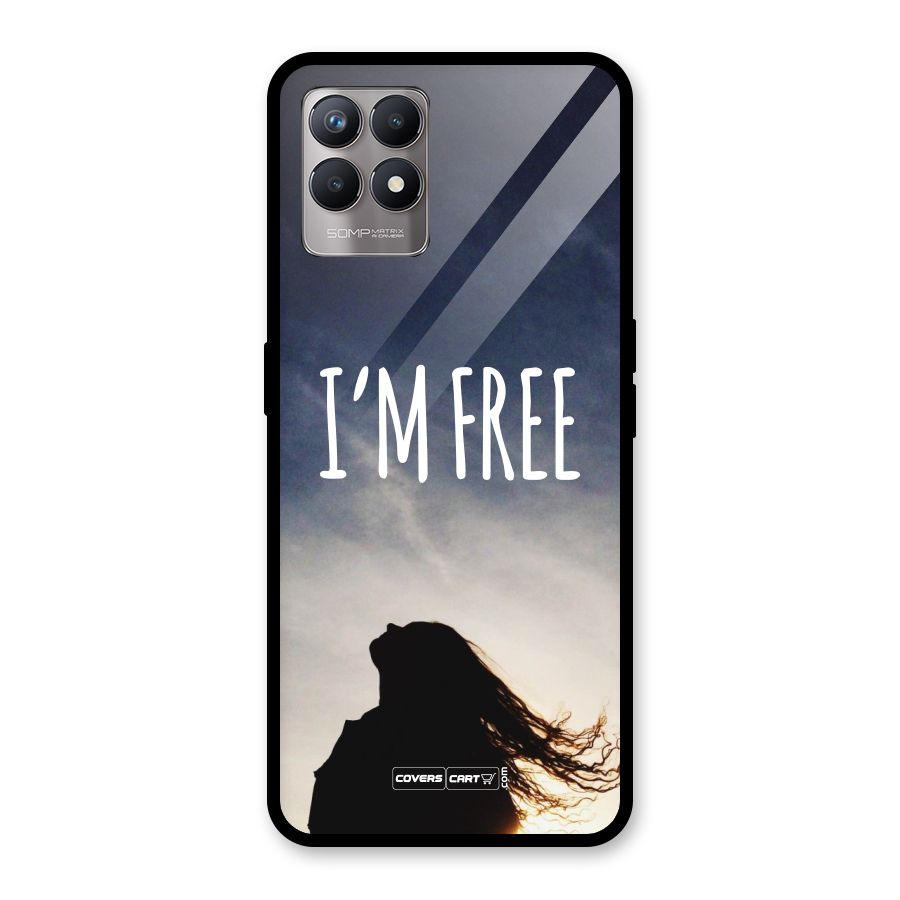 I m Free Glass Back Case for Realme Narzo 50