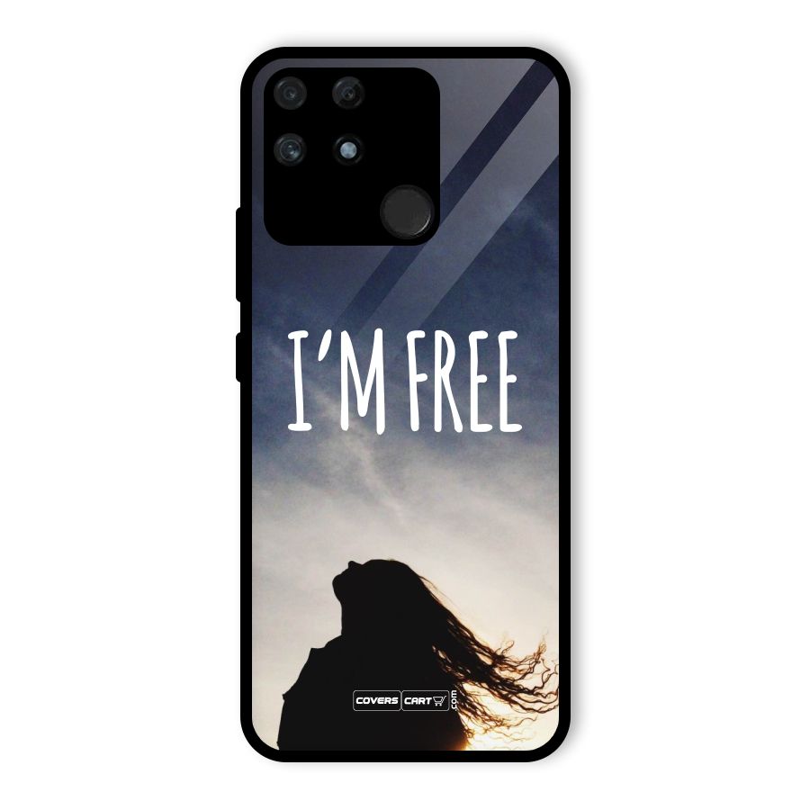 I m Free Glass Back Case for Realme Narzo 50A