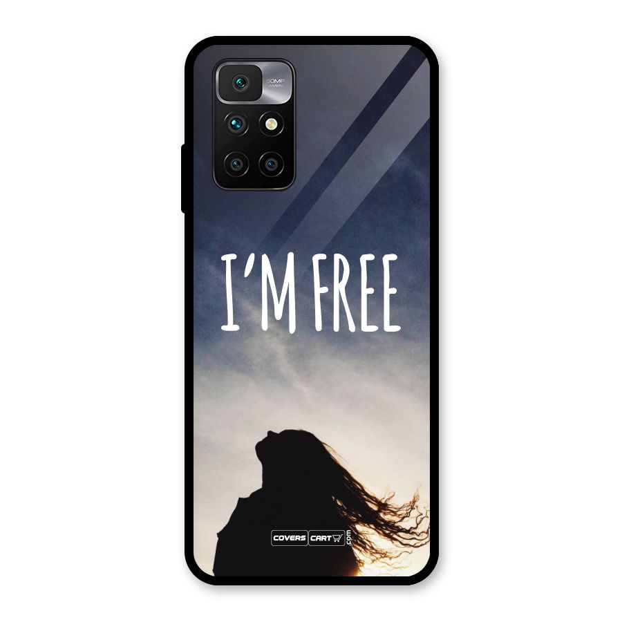 I m Free Glass Back Case for Redmi 10 Prime