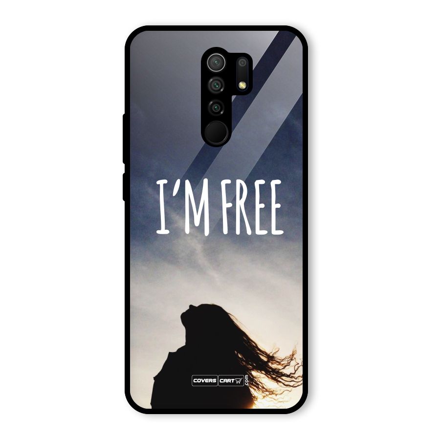 I m Free Glass Back Case for Redmi 9 Prime