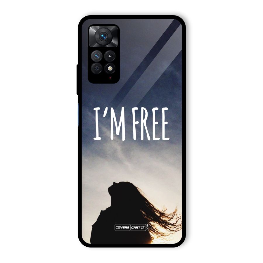 I m Free Glass Back Case for Redmi Note 11 Pro